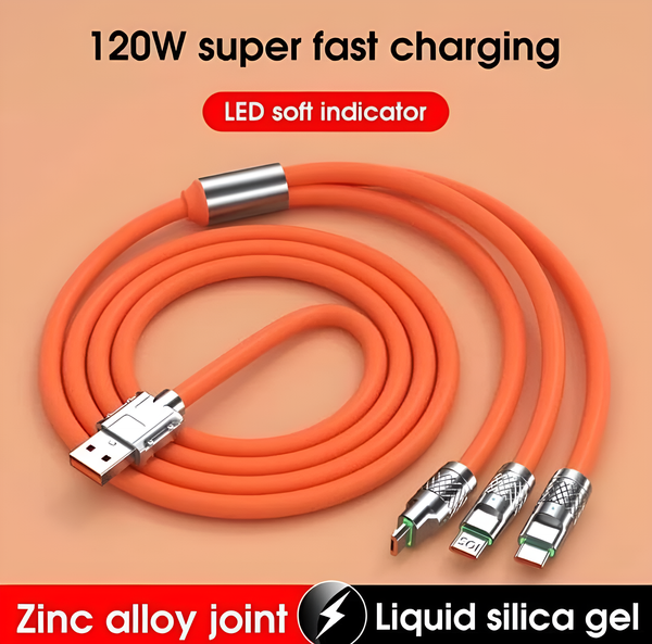 120W 3 in 1 Charging Cable